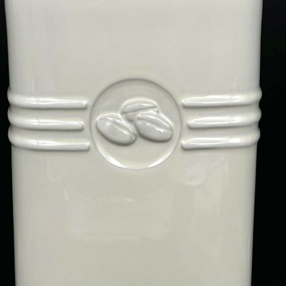 Le Crueset Stoneware Coffee Cannister No Lid Great Utensil Holder Creme - Picture 5 of 7
